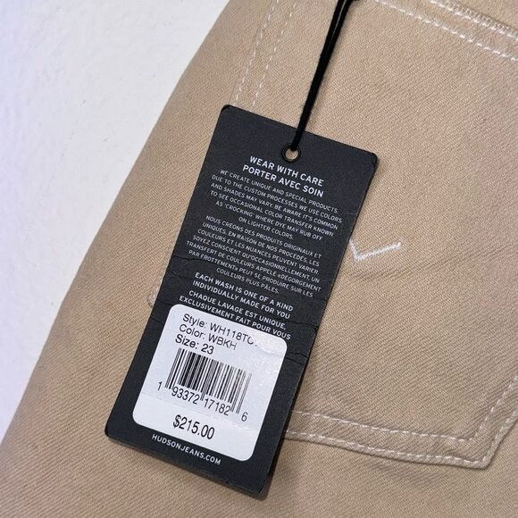 HUDSON Abbey Ripped High Waist Bootcut Jeans Color Beige Womens Size 23 - Picture 9 of 14